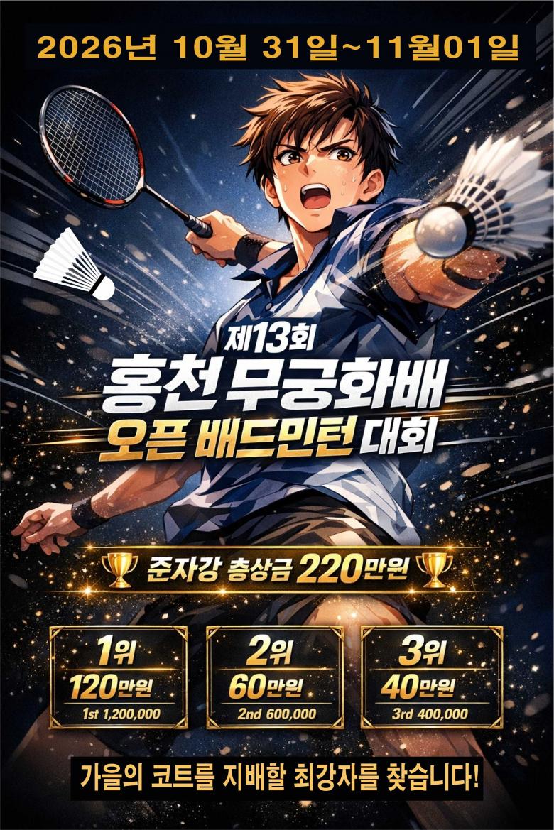 제13회 홍천무궁화배 오픈 배드민턴대회